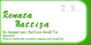 renata mattiza business card